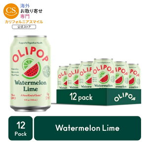 �I���|�b�v �v���o�C�I�e�B�N�X�\�[�_ �X�C�J���C�� 355ml 12�{ OLIPOP Prebiotic Soda, Watermelon Lime, 12 fl oz, 12 Pack, Refrigerated �y�����񂹏��i�z�y���킹�Ĕ��������z