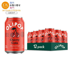 �I���|�b�v �v���o�C�I�e�B�N�X�\�[�_ �`�F���[�R�[�� 355ml 12�{ OLIPOP Prebiotic Soda, Cherry Cola, 12 fl oz, 12 Pac �y�����񂹏��i�z�y���킹�Ĕ��������z