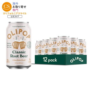 �I���|�b�v �v���o�C�I�e�B�N�X�\�[�_ �N���V�b�N���[�g�r�A 355ml 12�{ OLIPOP Prebiotic Soda, Classic Root Beer, 12 fl oz, 12 Pack �y�����񂹏��i�z�y���킹�Ĕ��������z