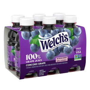 yAJEH}[gizEF` 100% O[vW[X RR[hO[v 295ml{g (6 pbN) Welch's 100% Grape Juice, Concord Grape, 10 fl oz On-the-Go Bottle (Pack of 6) y񂹏izy