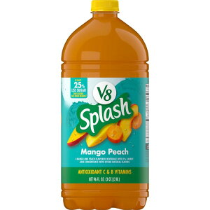 yAJEH}[gizV8 XvbV }S[s[` W[X 2.8L V8 Splash Mango Peach Flavored Juice Beverage, 96 fl oz Bottle y񂹏izyԋ߃N[|20%OFFz