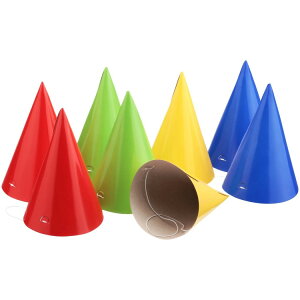 【アメリカウォルマート品】マルチカラーペーパーパーティーハット 8個入り Multicolor Paper Party Hats, 8 Count, by Way To Celebrate 【お取り寄せ商品】【合わせて買いたい】