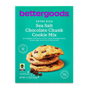 yAJEH}[gPBzx^[ObY GNXgb` V[\g `R[g`NNbL[~bNX 354g bettergoods Extra Rich Sea Salt Chocolate Chunk Cookie Mix, 12.5 oz y񂹏iz