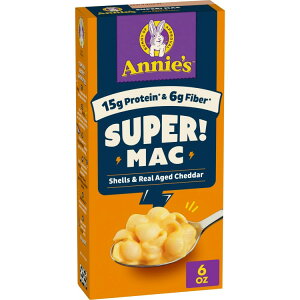 yAJEH}[gizAj[YEX[p[I}bN }Jj`[Y VFn`F_[`[Y Annie's Super! Mac, Macaroni And Cheese, Shells and Real Aged Cheddar, 6 oz y񂹏izy