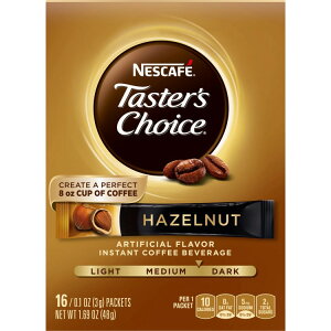yAJEH}[gizlXJtF eCX^[Y`CX w[[ibc ~fBA_[N[Xg CX^gR[q[ 16ܓ NESCAFE Taster's Choice Hazelnut Flavored, Medium Dark Roast Instant