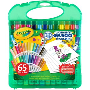 yMAX1040~OFFN[|zyAJEH}[gizN sbvXNC[NX EHbVu}[J[Zbg A[gNtgp qǂ 4?7ΑΏ Crayola Pip Squeaks Washable Markers Set, 