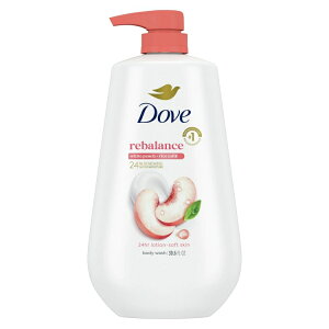 【アメリカウォルマート品】ダヴ モイスチャライジング ボディウォッシュ リバランス ピーチ&ライスミルク 867ml Dove Moisturizing Body Wash Rebalance Peach & Rice Milk, 30.6 oz 【お取り寄せ商品】【合わ