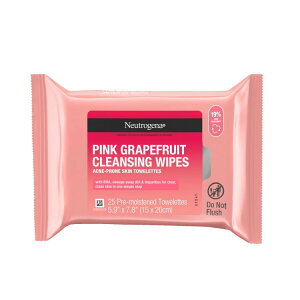 yAJEH}[gizj[gW[i ICt[ tFCVNWOCv sNO[vt[c̍ 25 Neutrogena Oil-Free Facial Cleansing Wipes, Pink Grapefruit, 25 Count 