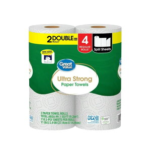 yXߋő勉MAX1040~OFFN[|zyAJEH}[gizO[go[ EgXgO y[p[^I zCg _u 2[ Great Value Ultra Strong Paper Towels, White, 2