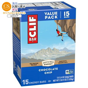 �N���t�o�[ �G�i�W�[�v���e�C���o�[ �`���R�`�b�v 15�{�� CLIF BAR Energy Protein Bars, Chocolate Chip, 15ct �y�����񂹏��i�z
