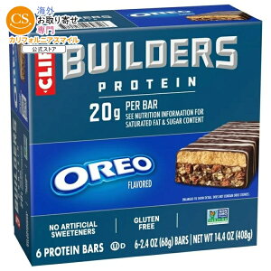 �N���t�r���_�[�Y �v���e�C���o�[ �I���I���� �A�����v���e�C�� 6�{�� CLIF BUILDERS Protein Bars OREO-Flavored, Plant Protein, Gluten Free Bar, 6ct �y�����񂹏��i�z