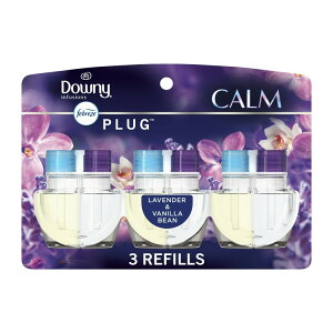 yAJEH}[gizt@u[Y vOF lߑւp _Ej[ J[̍ 3 Febreze Plug In Air Freshener, Scented Oil Refill, Downy Calm, 3 Refills y񂹏izy킹