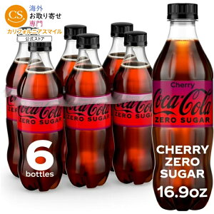�R�J�E�R�[�� �[���V���K�[ �`�F���[�_�C�G�b�g�\�[�_ �\�t�g�h�����N 500ml 6�{�p�b�N Coca-Cola Zero Sugar Cherry Diet Soda Soft Drink, 16.9 fl oz, 6 Pack �y�����񂹏��i�z