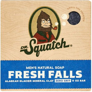 �h�N�^�[�X�N���b�` �t���b�V�� �t�H�[���Y �i�`������ �o�[�\�[�v �����Y�p 142g Dr. Squatch Fresh Falls Natural Bar Soap for Men, 5 oz �y�����񂹏��i�z