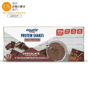 �G�N�G�[�g �}�b�N�X�v���e�C�� �j���[�g���V�����V�F�C�N �`���R���[�g���� 325mL 12�{ Equate Max Protein Nutrition Shake, Chocolate Flavored, 12 (11 fl oz) Shakes �y�����񂹏��i�z