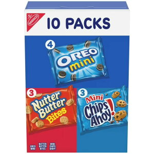 �i�r�X�R �N�b�L�[�o���G�e�B�p�b�N �~�j �X�i�b�N�p�b�N 10�� Nabisco Cookie Variety Pack Mini, 10 Snack Packs �y�����񂹏��i�z