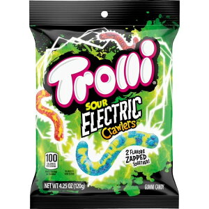 yAJEH}[gizg[ T[GNgbNN[[ T[O~[ 120g ܓ Trolli Sour Electric Crawlers Gummy Candy, Sour Gummy Worms, 4.25 Ounce Bag y񂹏iz