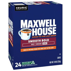 �}�b�N�X�E�F���n�E�X �X���[�X�{�[���h���[�X�g �R�[�q�[�J�v�Z�� K�J�b�v 24���� Maxwell House Smooth Bold Roast Coffee K-Cup Pods, 24 ct Box �y�����񂹏��i�z