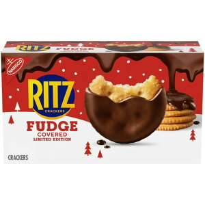 yAJEH}[gizbc t@bWR[eBO zf[NbJ[  221g RITZ Fudge Covered Holiday Crackers, Party Snacks, Limited Edition, 7.8 oz y񂹏iz