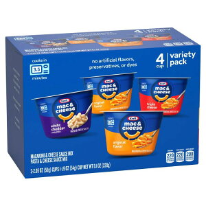 �N���t�g �}�J���j���`�[�Y 4�J�b�v����o���G�e�B�p�b�N Kraft Mac and Cheese, 4 Cups Variety Pack �y�����񂹏��i�z