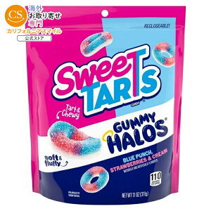 �X�E�B�[�g�^�[�c �O�~ �n���[�Y �u���[�p���` �X�g���x���[�N���[�� ��312g SweeTARTS Gummy Halos, Candy, Blue Punch and Strawberries and Cream, 11 oz Bag �y�����񂹏��i�z