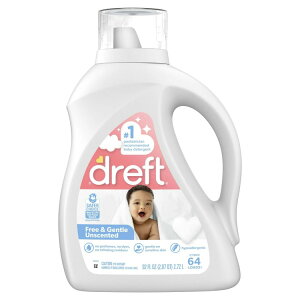 yAJEH}[gizhtg xr[p t̐ Eh^Cv 2.7L 64 Dreft Baby Free & Gentle Liquid Laundry Detergent, Sensitive Skin, 64 Loads, 92 fl oz y񂹏iz