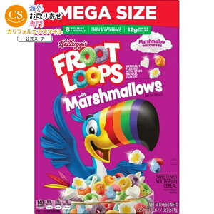 �P���b�O �t���[�c���[�v �}�V���}�����蒩�H�V���A�� �S������ ���K�T�C�Y 671g Kellogg's Froot Loops with Marshmallows Breakfast Cereal, 12g Whole Grain, 23.7 oz �y�����񂹏��i�z