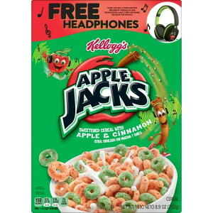 �P���b�O �A�b�v���W���b�N�X ���H�V���A�� �L�b�Y�V���A�� �I���W�i�� 252g Kellogg's Apple Jacks Breakfast Cereal, Kids Cereal, Family Breakfast, Original, 8.9oz �y�����񂹏��i�z