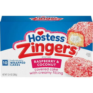 �z�X�e�X �W���K�[�Y �X�i�b�N�P�[�L ���Y�x���[�P�[�L 10���� Hostess Zingers Snack Cakes, Raspberry Cake, 13.4 oz Box (10 Snack Cakes) �y�����񂹏��i�z