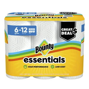 yAJEH}[gizoEeB GbZV ZNgATCY y[p[^I _u zCg 6[ e[108Jbg Bounty Essentials Select-A-Size Paper Towels, 6 Double Rolls, Wh