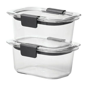 yAJEH}[gizo[Ch uAX ɋۑe 1.3Jbv×2Zbg Rubbermaid Brilliance 1.3 Cup Stain-Proof Food Storage Container, Set of 2 y񂹏iz