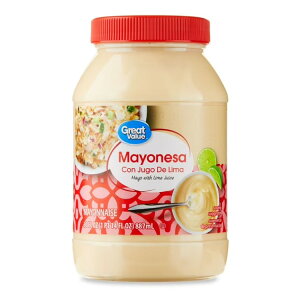 �y�E�H���}�[�g�u�����h�z�O���[�g�o�����[ ���C���ʏ`���� �}���l�[�Y 887mL Great Value 30 fl oz Mayonesa Con Jugo De Lima-Mayonnaise with Lime �y�����񂹏��i�z