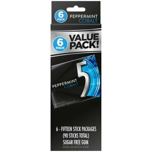 yAJEH}[gizt@CuK yp[~g Rog VK[t[K 15×6pbN 5 Gum Peppermint Cobalt Sugar Free Chewing Gum - 15 ct (6 Pack) y񂹏iz