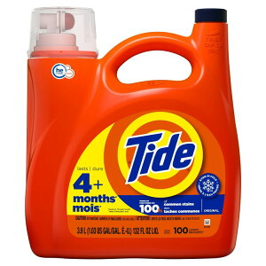 yAJEH}[giz^Ch  t IWiZg 3.9L 100 HEΉ Tide Laundry Detergent Liquid, Original Scent, 132 fl oz, 100 Loads, HE Compatible y񂹏izy킹Ĕ