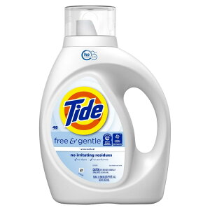 yAJEH}[giz^Ch t[WFg t̐ Eh^Cv 1.9L 48 Tide Free & Gentle Laundry Detergent Liquid, 63 fl oz, 48 Loads y񂹏izy킹Ĕ