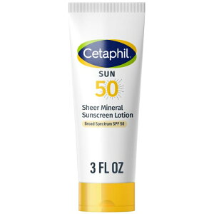 �Z�^�t�B�� �V�A�[ �~�l���� ���Ă��~�߃��[�V���� SPF50 ������ 85g Cetaphil Sheer Mineral Sunscreen Lotion, SPF 50, Fragrance Free, 3 oz �y�����񂹏��i�z