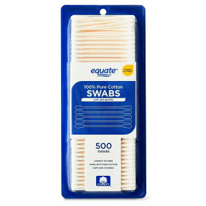 【アメリカウォルマート品】エクエート 綿棒 500本入 Equate Cotton Swabs, 500 Count 【お取り寄せ商品】