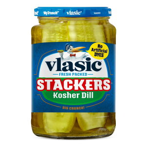 �����V�b�N �X�^�b�J�[�Y �R�[�V���f�B���s�N���X �P�g�t�����h���[ 710ml Vlasic Stackers Kosher Dill Pickles, Keto Friendly, 24 fl. oz �y�����񂹏��i�z