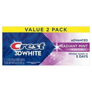 yAJEH}[gizNXg 3D zCg AhoX fBAg ~g ̃zCgjO  3.3IX 93.6g 2pbN Crest 3D Advanced Radiant Mint Teeth Toothpaste, 3.3 oz, 2 Pack y