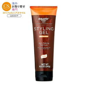 �G�N�G�[�g �����Y �X�^�C�����O�W�F�� ���̓z�[���h �c�� �m���t���[�L���O ��241g Equate Men Styling Gel for Strong Hold and Shine with Non-flaking Formula, 8.5 oz �y�����񂹏��i�z
