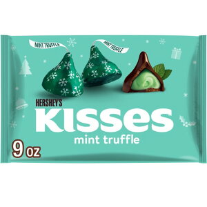 yAJEH}[gizn[V[Y LbX ~ggt NX}XLfB 255g Hershey's Kisses Mint Truffle Flavored Christmas Candy, Bag 9 oz y񂹏iz