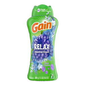 yAJEH}[gizQC ptr[Y bNX f[hbvh[̍ 680g Gain In-Wash Laundry Scent Booster Beads, Relax, Dewdrop Dream, 24 oz y񂹏izy킹