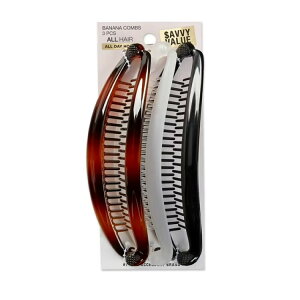 �X�N���`�o�C�R���G�A�[ ���[�W �o�i�i�w�A�N���b�v �}���`�J���[ 3�Z�b�g Scunci Large Banana Hair Clip, Multicolor, 3 Count �y�����񂹏��i�z
