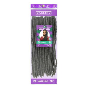 �_�[���� �W���W���b�N�X �N���V�F�w�A 2�p�b�N 18�C���` �J���[1/27 Darling Jozi Locs Crochet Hair 2X Pack, 18 inch, 1/27, Adult, Female �y�����񂹏��i�z