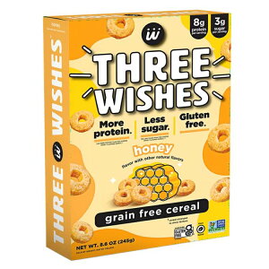 �X���[�E�B�b�V���Y �n�j�[ �O���C���t���[�V���A�� Three Wishes Grain Free Cereal, Honey, Gluten-Free �y�����񂹏��i�z