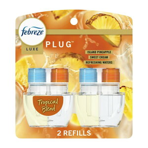 yAJEH}[gizt@u[Y vOF lߑւp gsJuh̍ 2 Febreze Plug In Air Freshener, Scented Oil Refill, Tropical Blend Scent, 2 Refill y񂹏izy