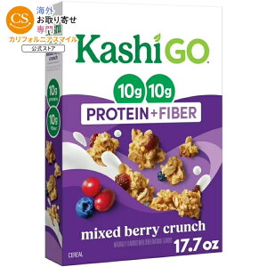 �J�V �S�[ �v���e�C���V���A�� �~�b�N�X�x���[�N�����` 502g Kashi GO Protein Cereal, 10g Protein, 10g Fiber, Mixed Berry Crunch, 17.7oz Box (1 Box) �y�����񂹏��i�z