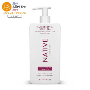 �l�C�e�B�u �X�g�����O�X�j���O �V�����v�[ �u���b�N�x���[���O���[���e�B�[ 487ml Native Sulfate Free Shampoo, Blackberry and Green Tea, Strenghthening for 16.5 fl oz �y�����񂹏��i�z�y���킹�Ĕ��������z