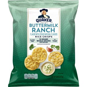 yAJEH}[gizNG[J[ CXNXv o^[~N` 172g Quaker Rice Crisps, Buttermilk Ranch, 6.06 Oz. y񂹏iz