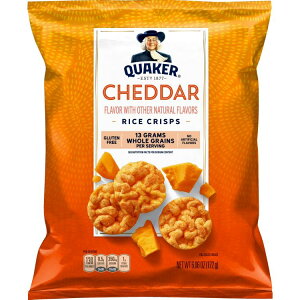 yAJEH}[gizNG[J[ CXNXv `F_[`[Y 172g Quaker Rice Crisps, Cheddar Cheese, Gluten Free, 6.06 oz Bag y񂹏iz